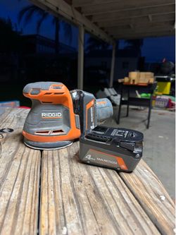 Rigid Batteries and Sander