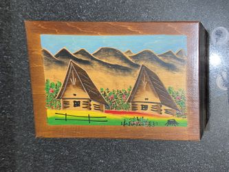 Vintage Wooden Box, Made In Poland