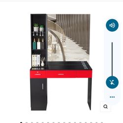 Barber,nail,hair Station Red Or All Black