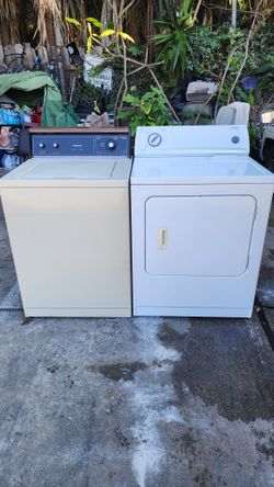 Preciosa Lavadora Kenmore Y Secadora De Gas Whirlpool Lista Para Usar Super Limpia Trabaja Muy Bien $300