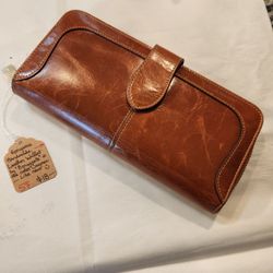 Gorgeous HANDMADE Leather Wallet by, "Borgasets" in Excellent Condition