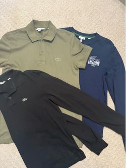 4 Lacoste shirts for boys