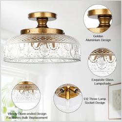 Lamomo Semi Flush Mount Ceiling Light ( Brand New, Never Used ) For $45