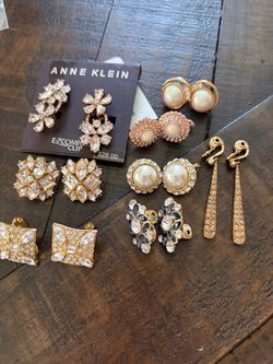 Lot of 7 Clip-On Costume Earrings