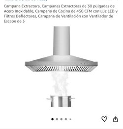 Range hood 30” 450 CFM