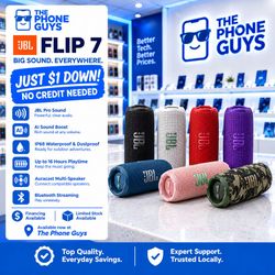 JBL - FLIP 7 Portable Waterproof And Drop-Proof Speaker (Brand New)- $1 Down Payment Plan Available