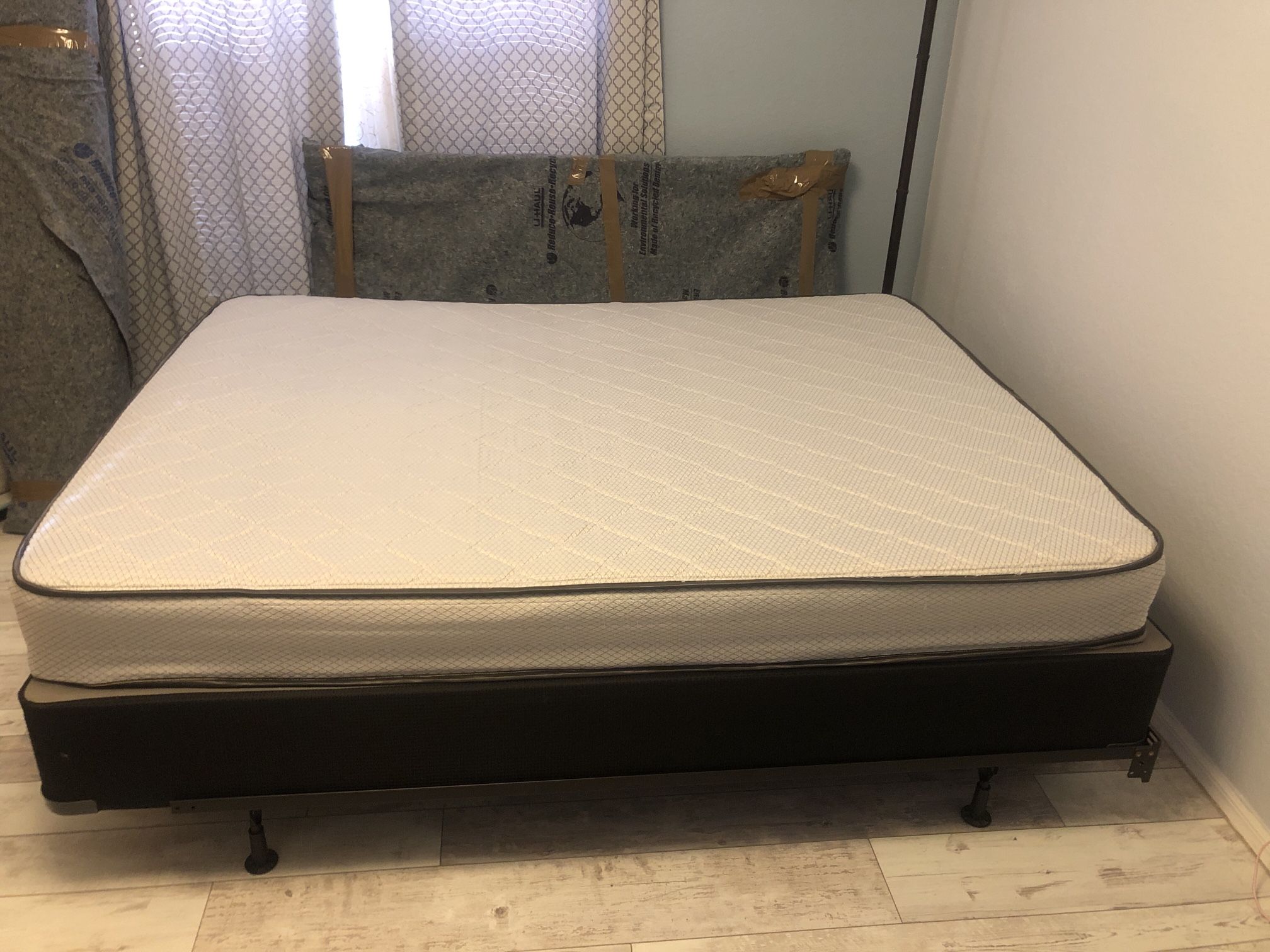 Queen Size Mattress with Spring Box and Frame