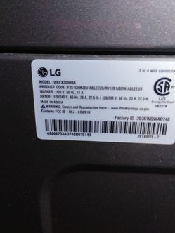LG Stackable Washer and Dryer