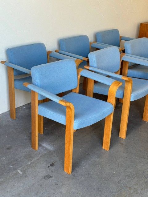Danish Magnus Olesen Armchairs — 1970s Scandinavian Mid Century Modern Chairs