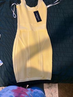 Marciano Guess Yellow Bandage Bodycon Dress