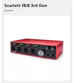 Focusrite Scarlett 18i8 3rd Gen Audio Interface