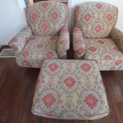 Two Chairs And Ottoman