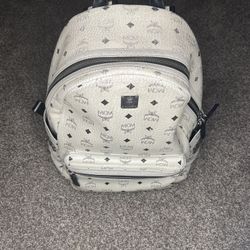 White MCM Bookbag