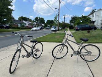 Two silver cannodale adventure 4 hybrid bikes Local meetup (check description if you would like)