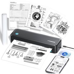 New,Portable Printers Wireless,D820 Thermal Inkless,from 8.5" x 11" to 2inch, PC/phone,bluetooth