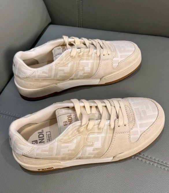 Cowhide Lace-up Round Toe Low-top Sneakers Women's White