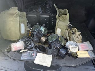 Two military chemical masks