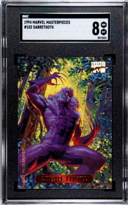 1994 Marvels Masterpieces Sabretooth SGC 8 Card Comic PSA BGS Marvel 
