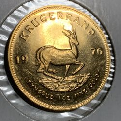 1976 Kruggerand 1 Oz 999 Fine Gold Coin