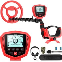 "10"" Metal Detector for Adults & Kids, 4 Professional Modes+9 Upgraded Targets, High Accuracy DSP Adjustable Metal Detectors"