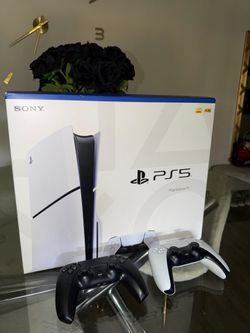PlayStation 5 slim console  with 2 controllers