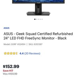 ASUS gaming monitor 