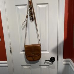 Ladies OTIS All Brown Leather Made in America Shoulder Handbag