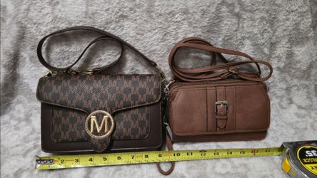 Two Small Brown Crossbody Bags