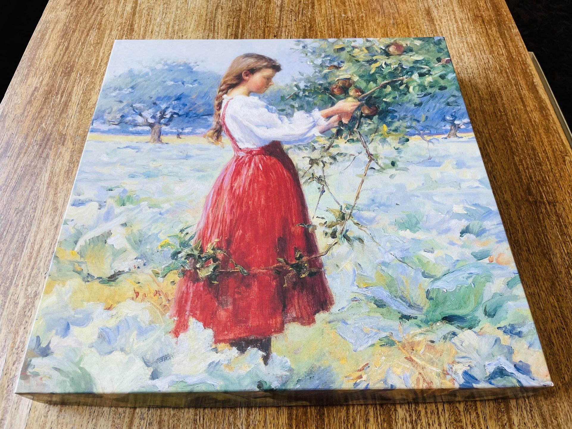 Laurel Ink 500pcs Puzzle “Henrietta Hammond Picking Apples” COMPLETE!! Eric Pape