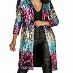 Full Sequence Long Sleeve Cardigan Retails $65  Size M 