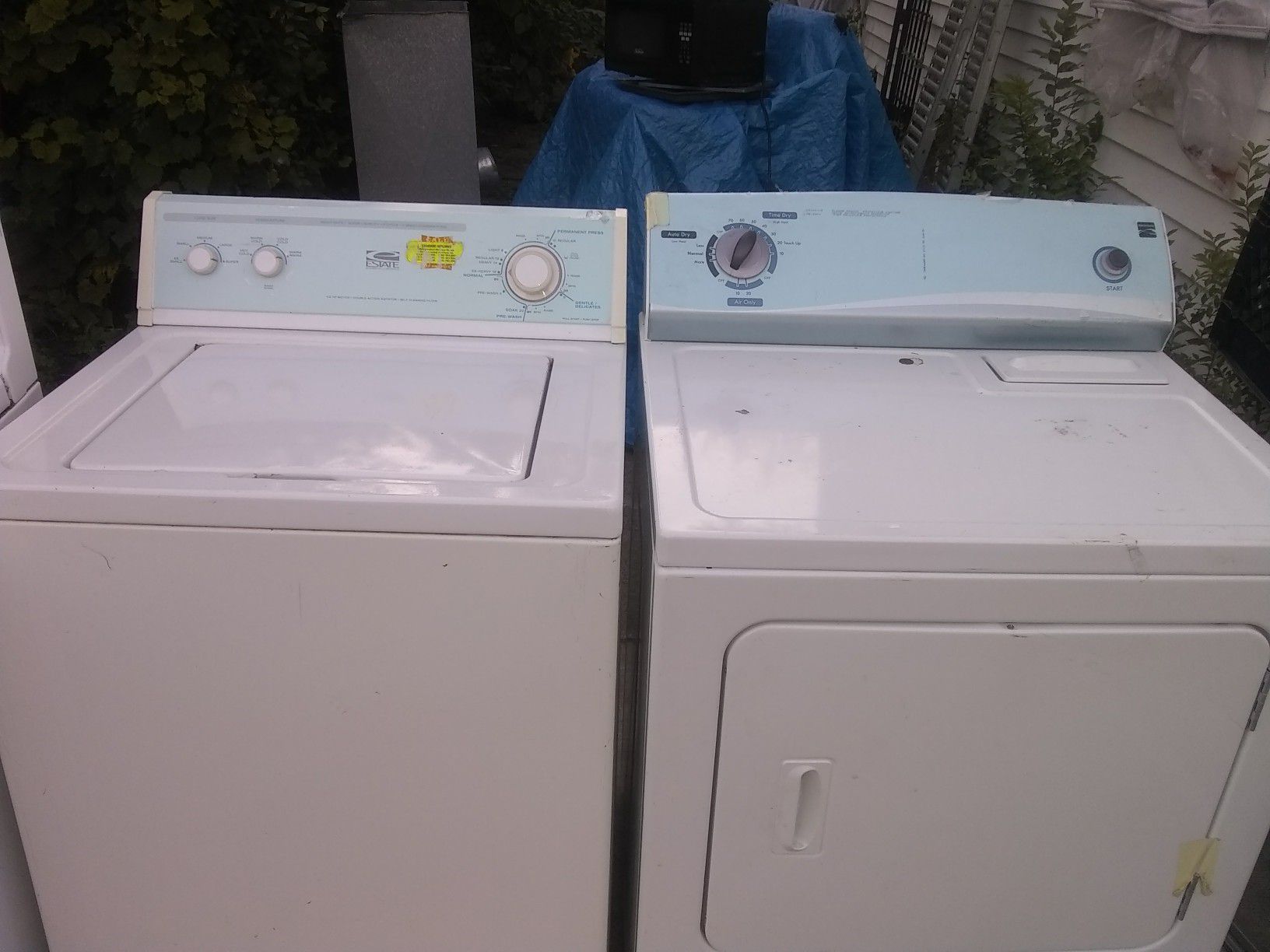 Washer and electric dryer