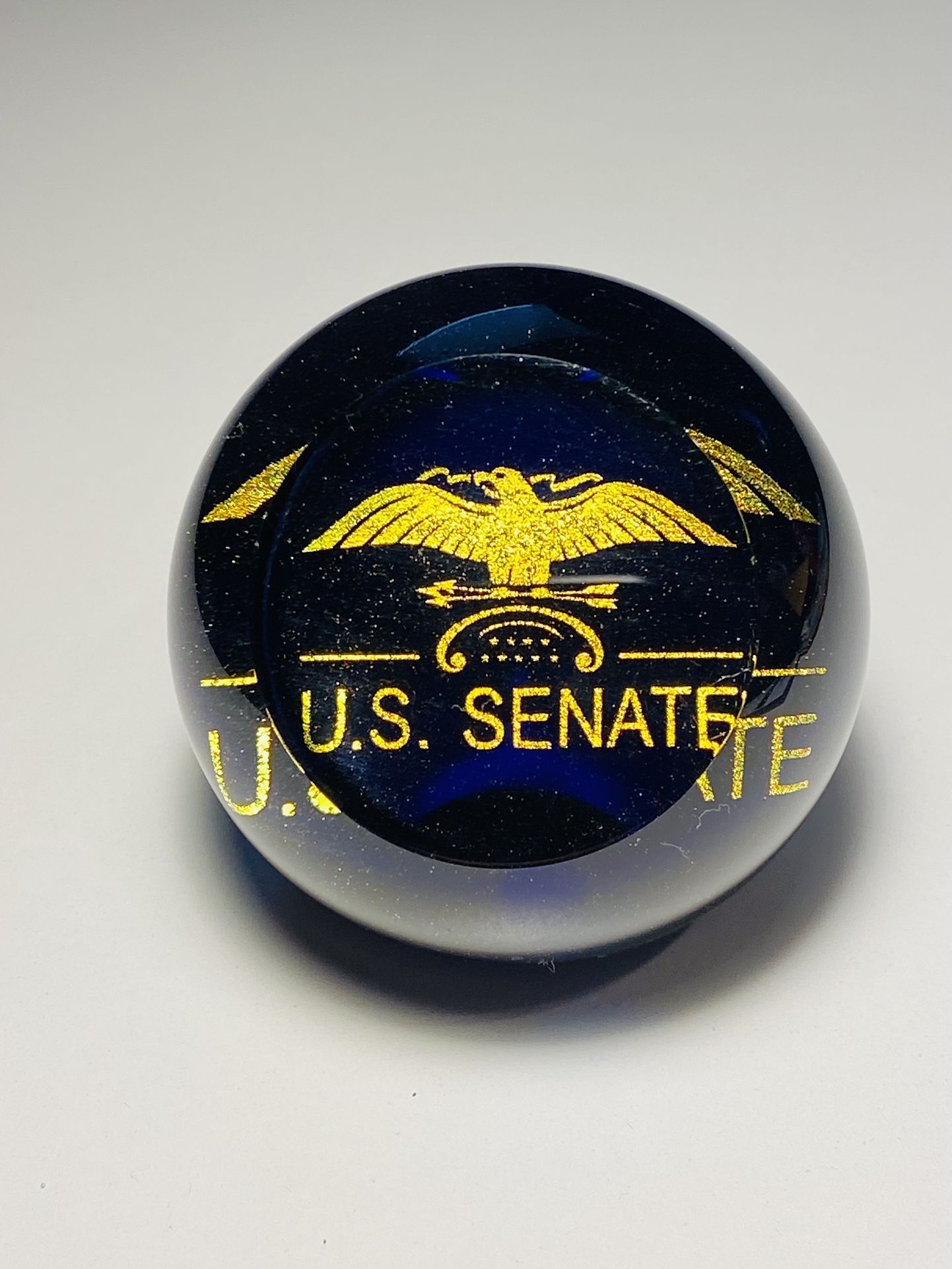 Beautiful RARE Glass Eye Studio. Glass 2016 U.S. Senate Paperweight