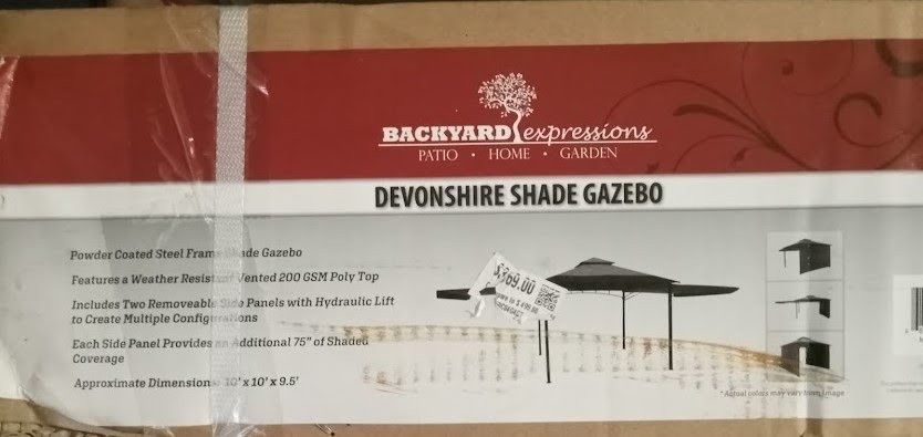 Brand New 10x10 Backyard Expressions Gazebo – Still in Box!