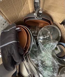 COSTCO SAMS CLUB BOX OF POTS AND PANS. BRAND NEW. UNUSED