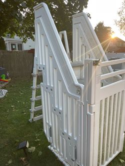 Above Ground Pool Ladder with Safety Gate