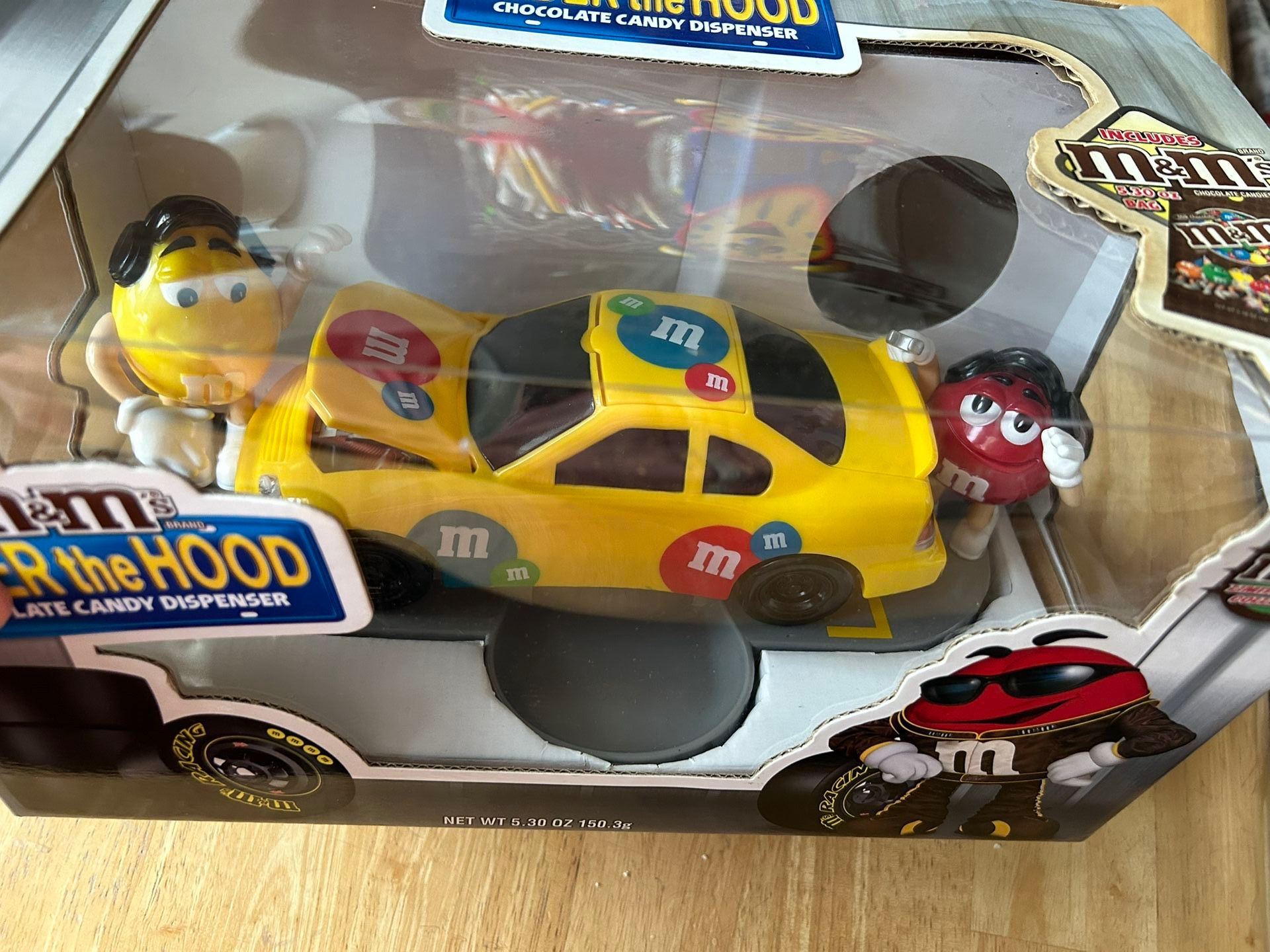 M&M’s Hershey Candy Dispenser, Vintage Limited Addition Pit Crew Collectible