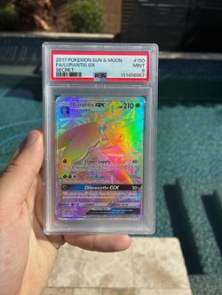 Pokemon Graded Lurantis GX 2017 Sun and Moon Secret Rare PSA 9