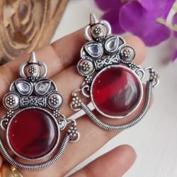 Brass Red Elegant Wedding Indian Desi Silver
