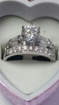 .925 Genuine sterling silver Ring set.