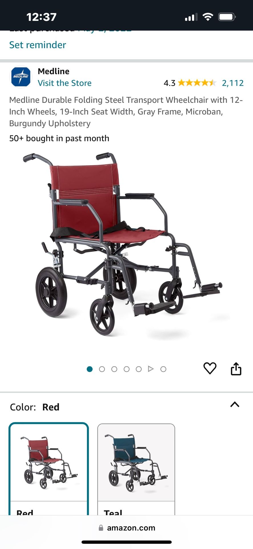 Medline wheelchair
