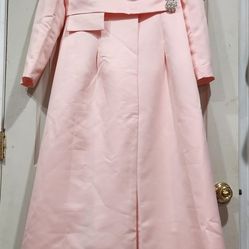 Blush Pink Dress Coat Or Abaya Maxi Full Length 