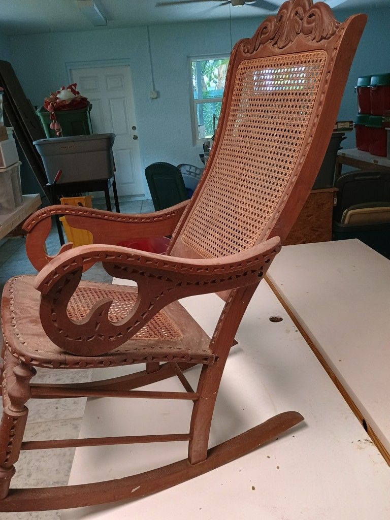 Antique Solid Wood Rocking Chair