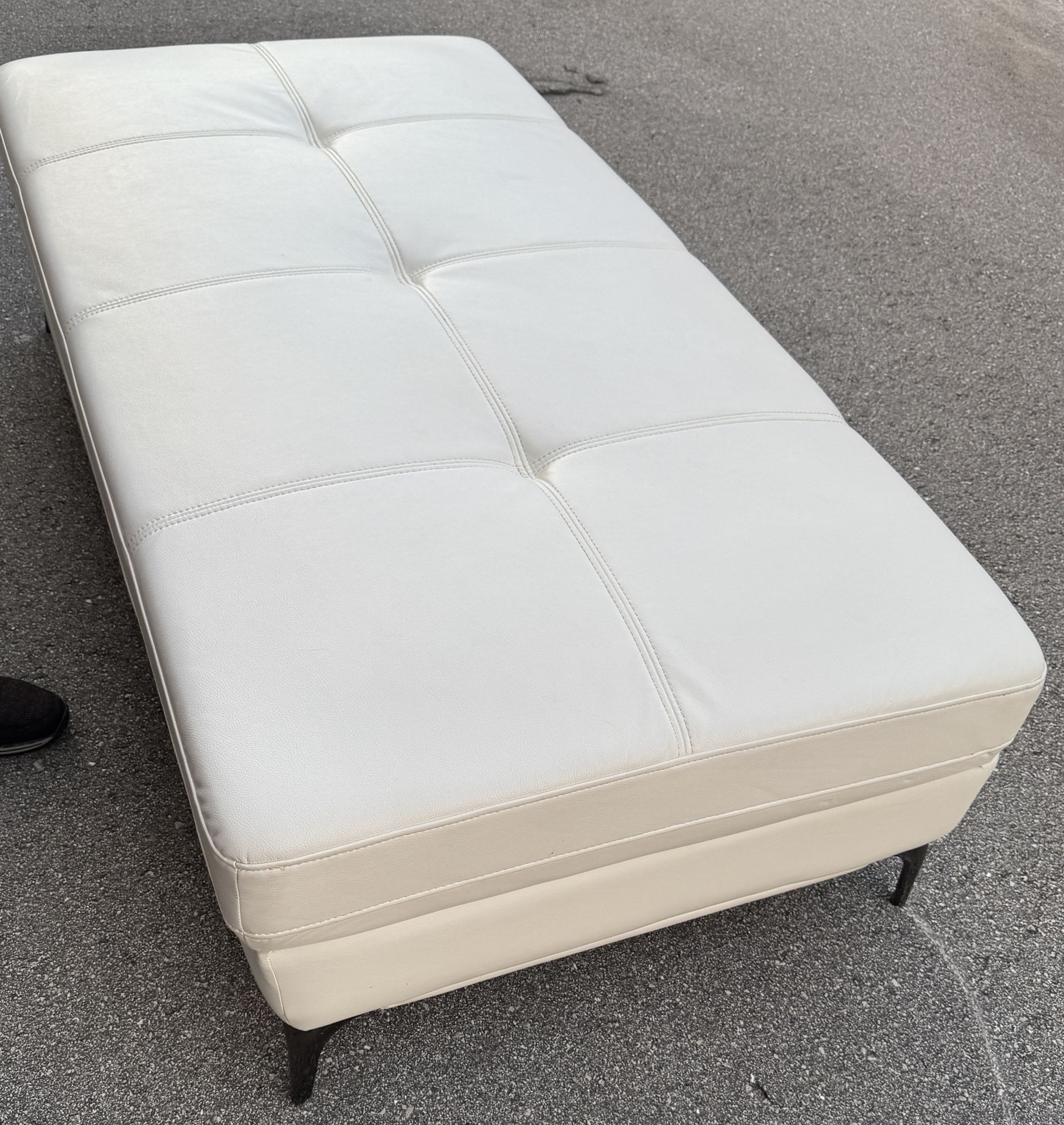 Big White Living Room Storage Ottomans