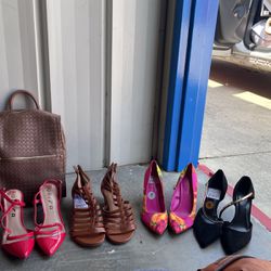 shoes for sale and a bag