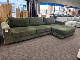 Sage green deep comfy sectional