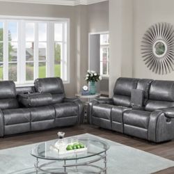 Sofá Y Loveseat Reclinables.  Dos Piezas