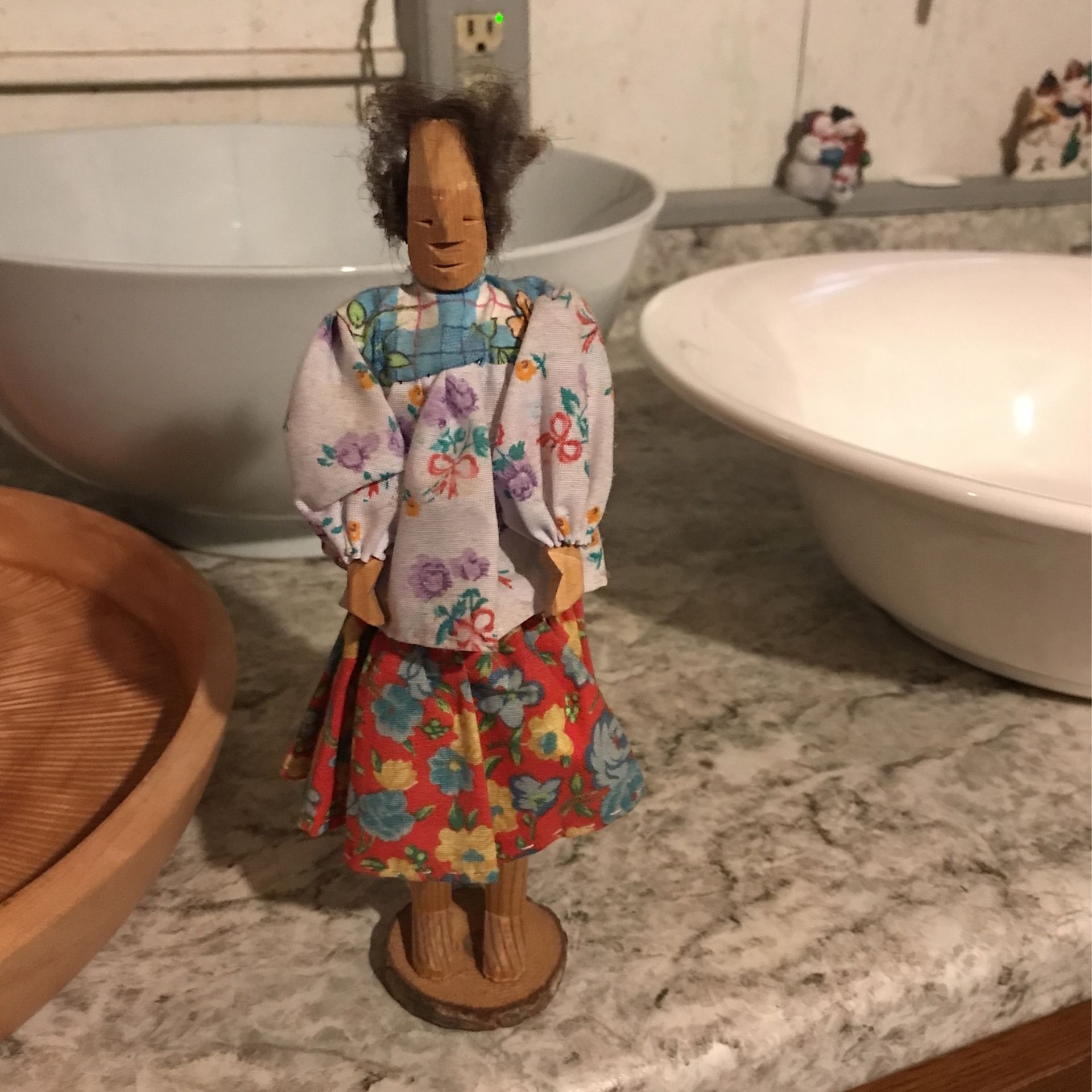 Small Vintage Wooden Doll