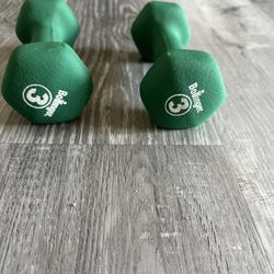 Set Of 3 Lbs Dumbbells.