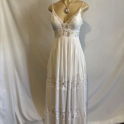 Vintage White Lace Summer Dress