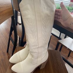 Talk White Cowgirl Boots 
